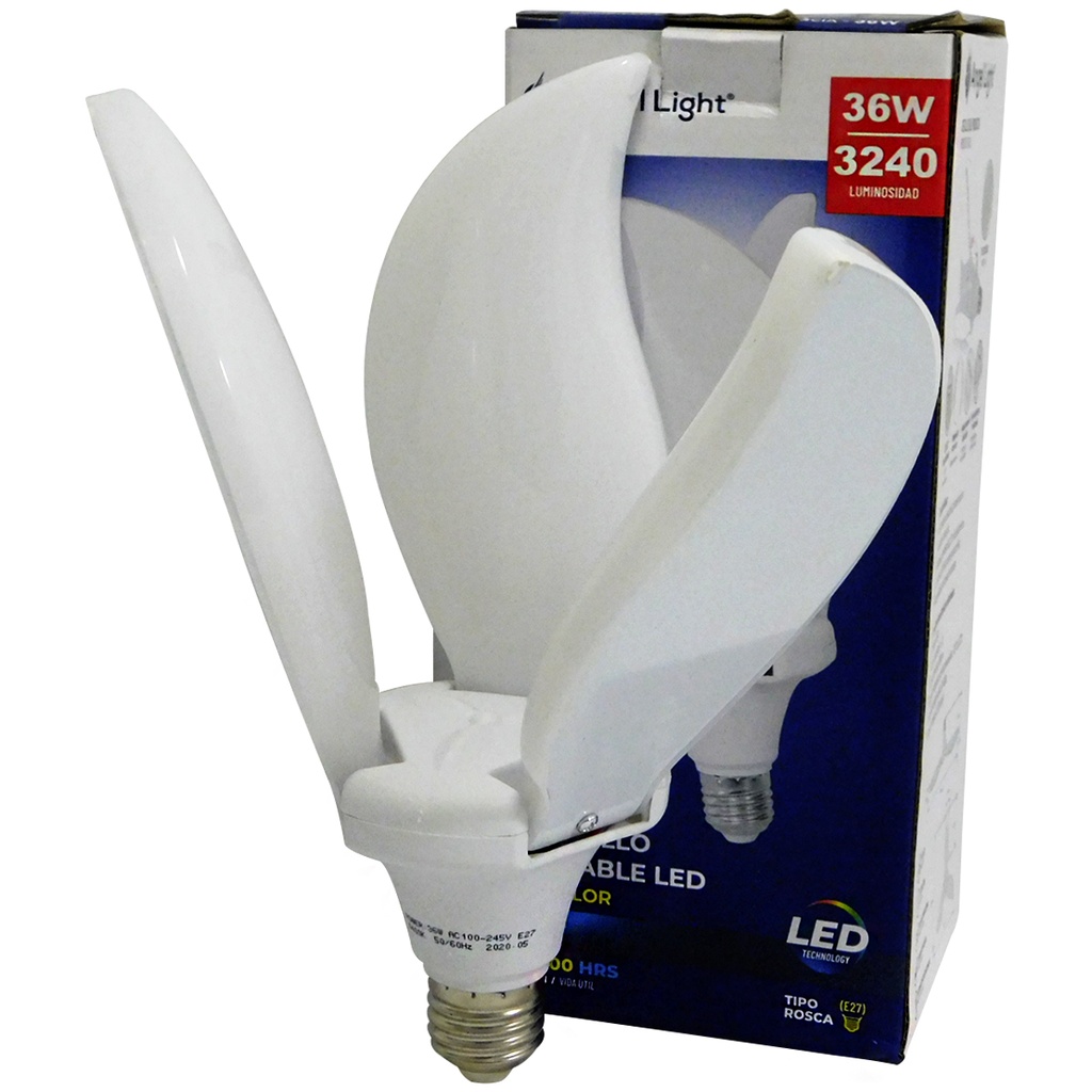 BOMBILLO LED 36W PLEGABLE TIPO FLOR ANGEL LIGHT