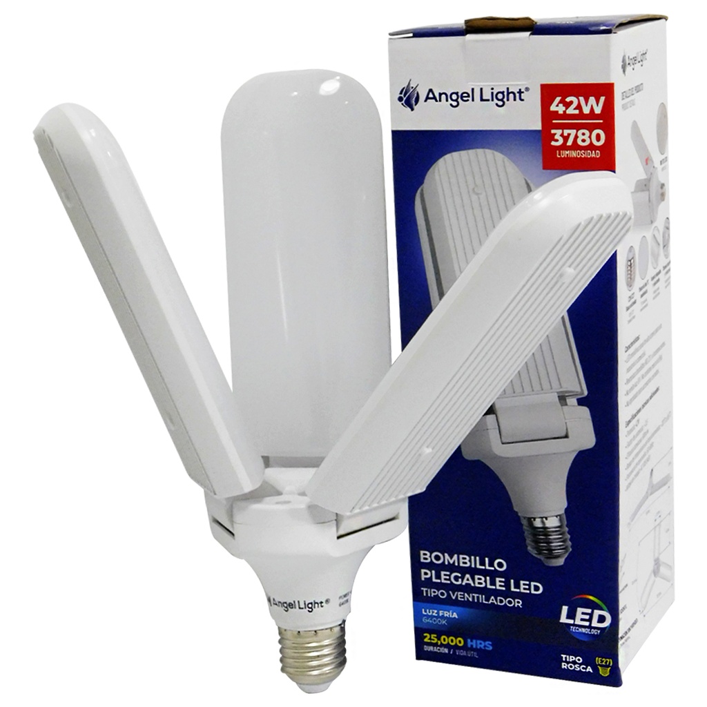 BOMBILLO LED 42W PLEGABLE TIPO VENTILADOR ANGEL LIGHT