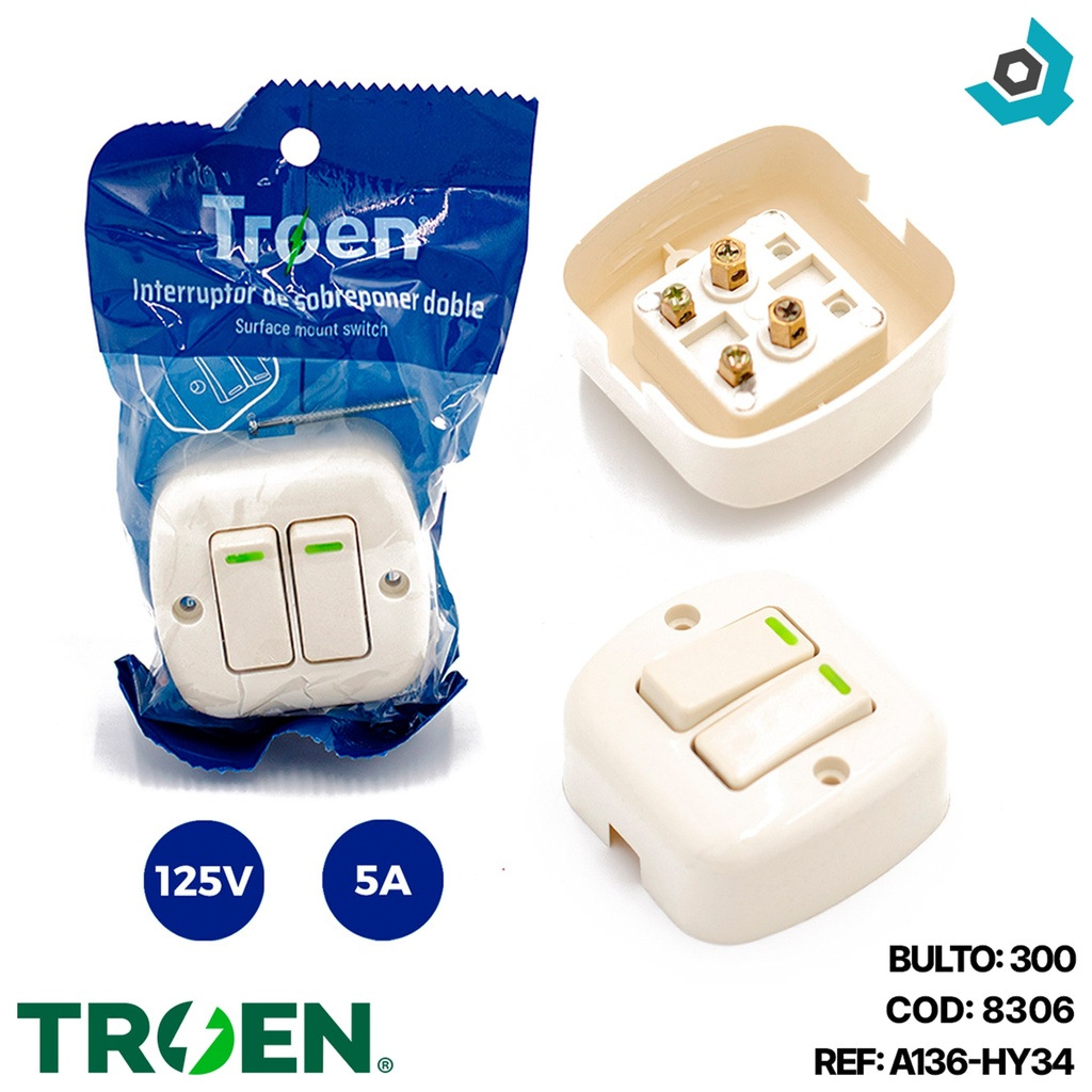 APAGADOR DOBLE SUPERFICIAL TROEN