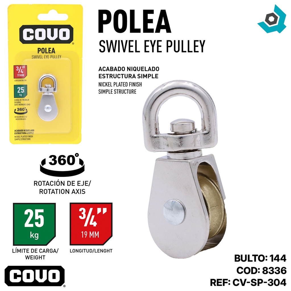 POLEA 3/4" 50KG COVO