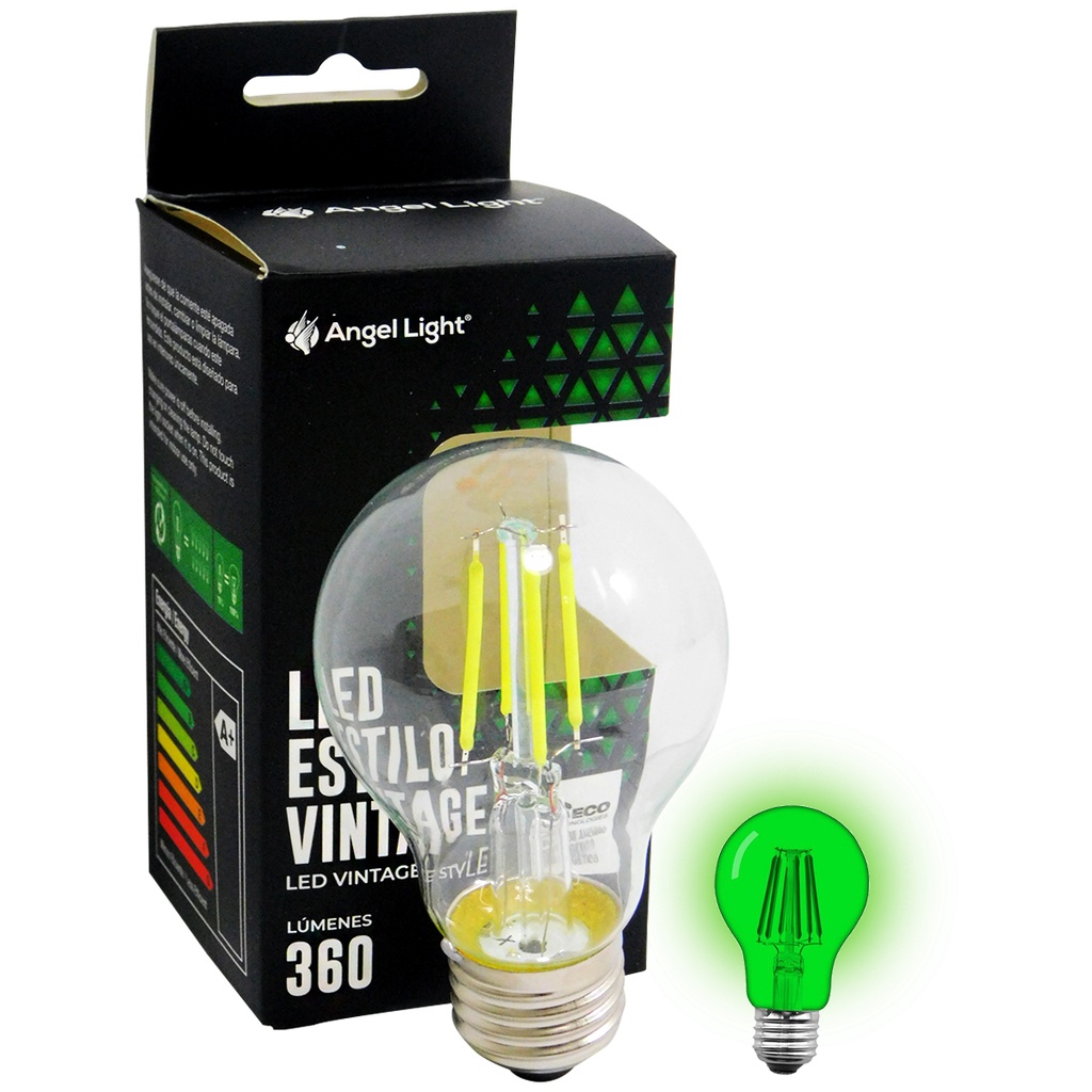 BOMBILLO LED 4W VINTAGE VERDE ANGEL LIGHT
