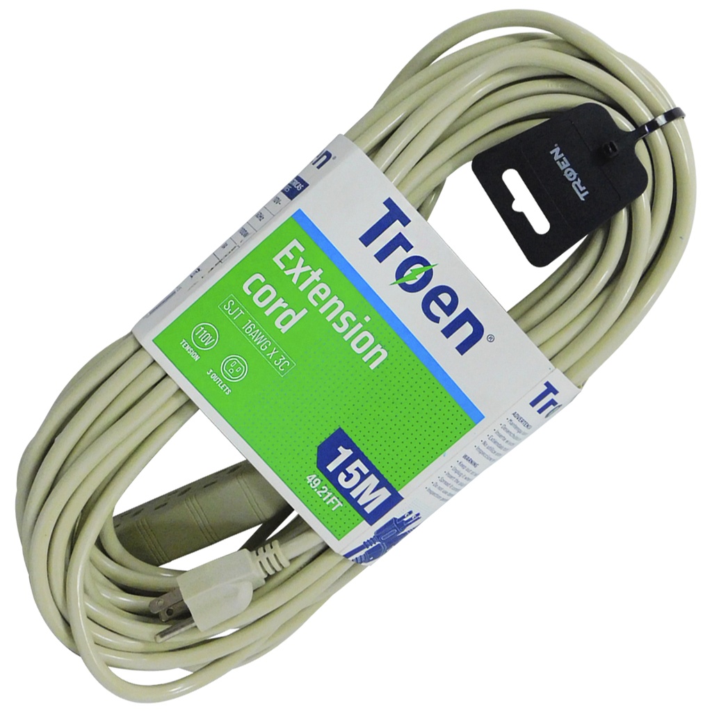 EXTENSION ELECTRICA 49FT 3 TOMAS TROEN