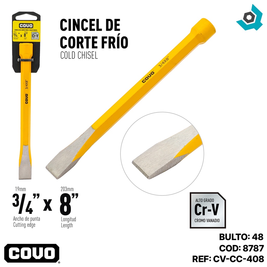 CINCEL 3/4" X 8" COVO