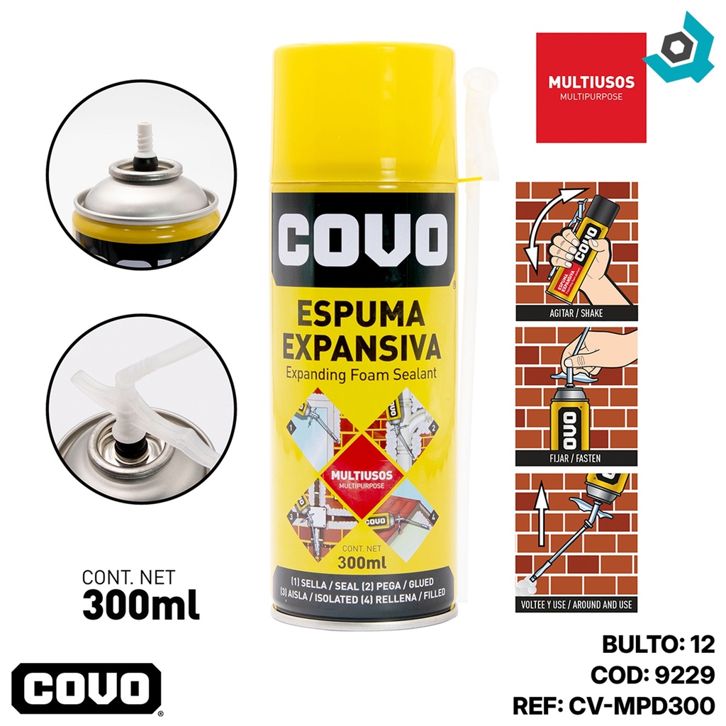 SELLADOR ESPUMA EXPANSIVA 300ML COVO