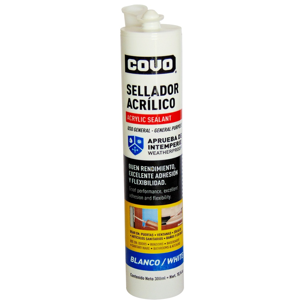 SELLADOR ACRILICO BLANCO USO GENERAL 300ML COVO