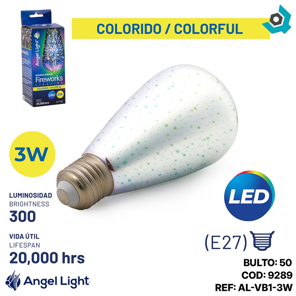 BOMBILLO LED 3W VINTAGE ANGEL LIGHT