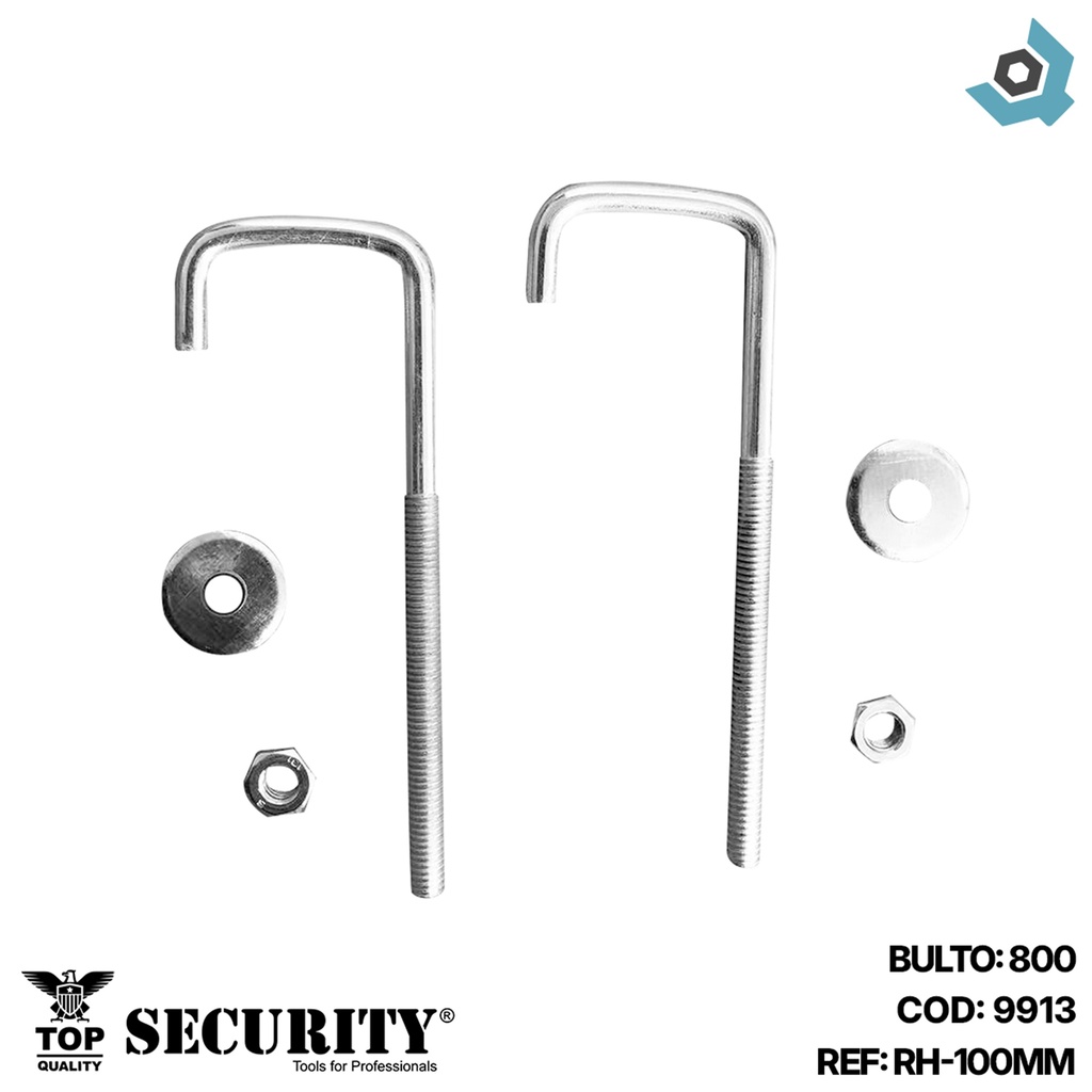 GANCHO PARA TECHO 2" X 1" SECURITY