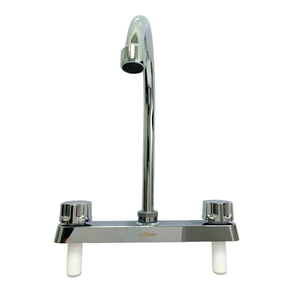 GRIFERIA PARA FREGADERO 8" DOBLE MANIJA CUELLO TIPO CISNE GRIVEN BASIC
