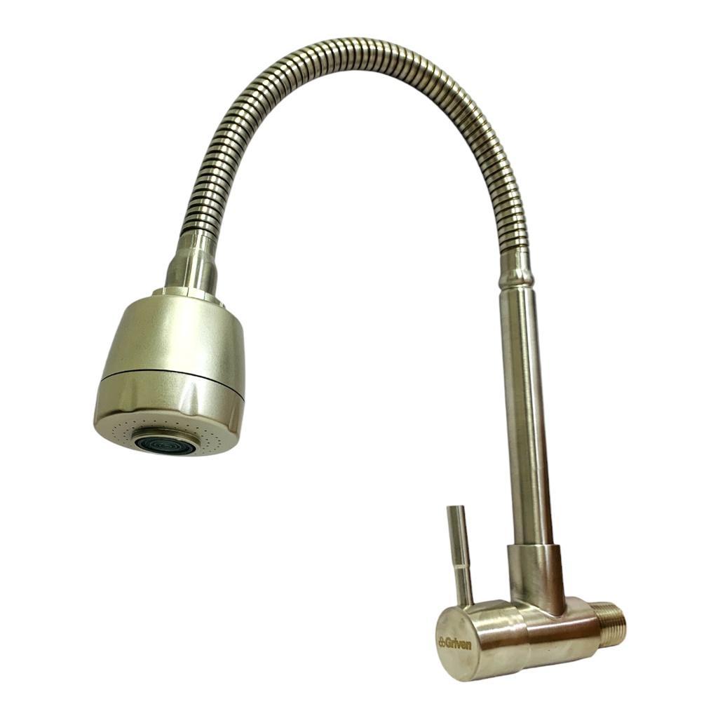 GRIFERIA INDIVIDUAL PARA FREGADERO CUELLO FLEXIBLE SATINADO GRIVEN