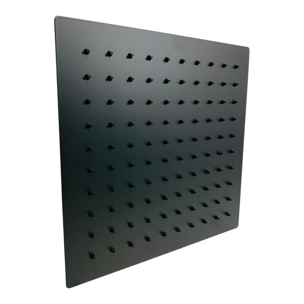 REGADERA PARA DUCHA TIPO LLUVIA CUADRADA 10" GRIVEN BLACK