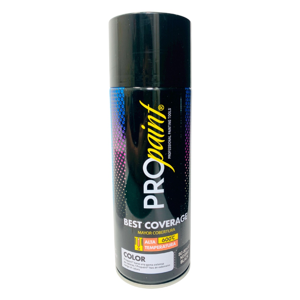 PINTURA EN SPRAY NEGRO ALTA TEMPERATURA PRO PAINT
