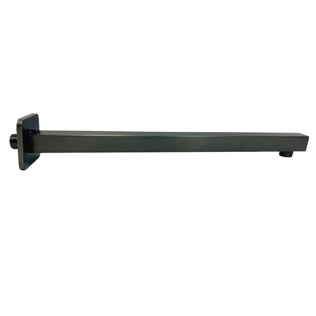 BRAZO DE DUCHA CUADRADO 40CM GRIS METALICO GRIVEN GUN METAL