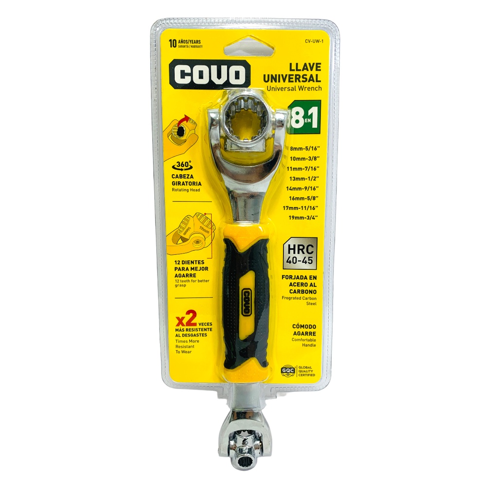 LLAVE UNIVERSAL 8 EN 1 COVO