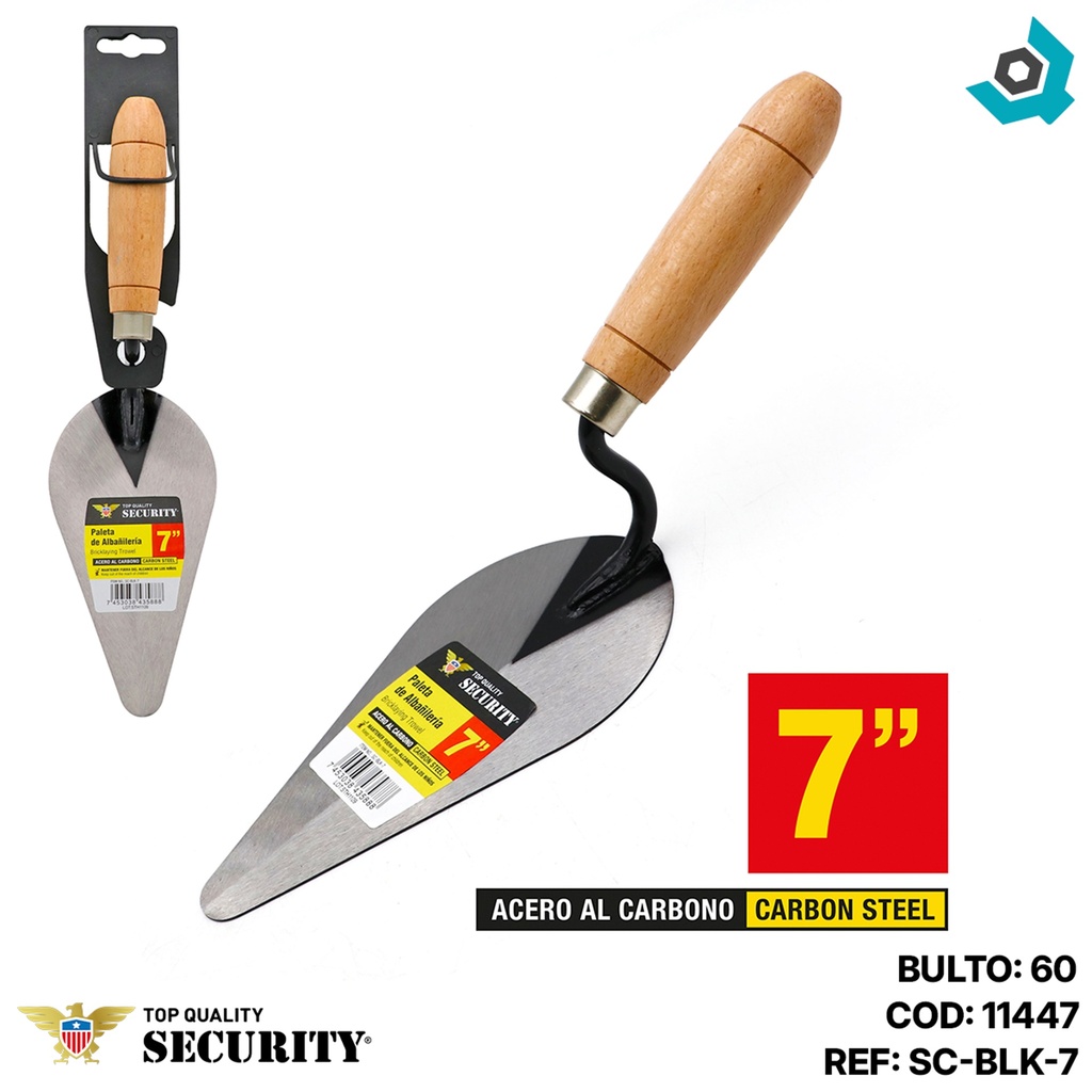 ESPATULA DE ALBANILERIA 7" SECURITY