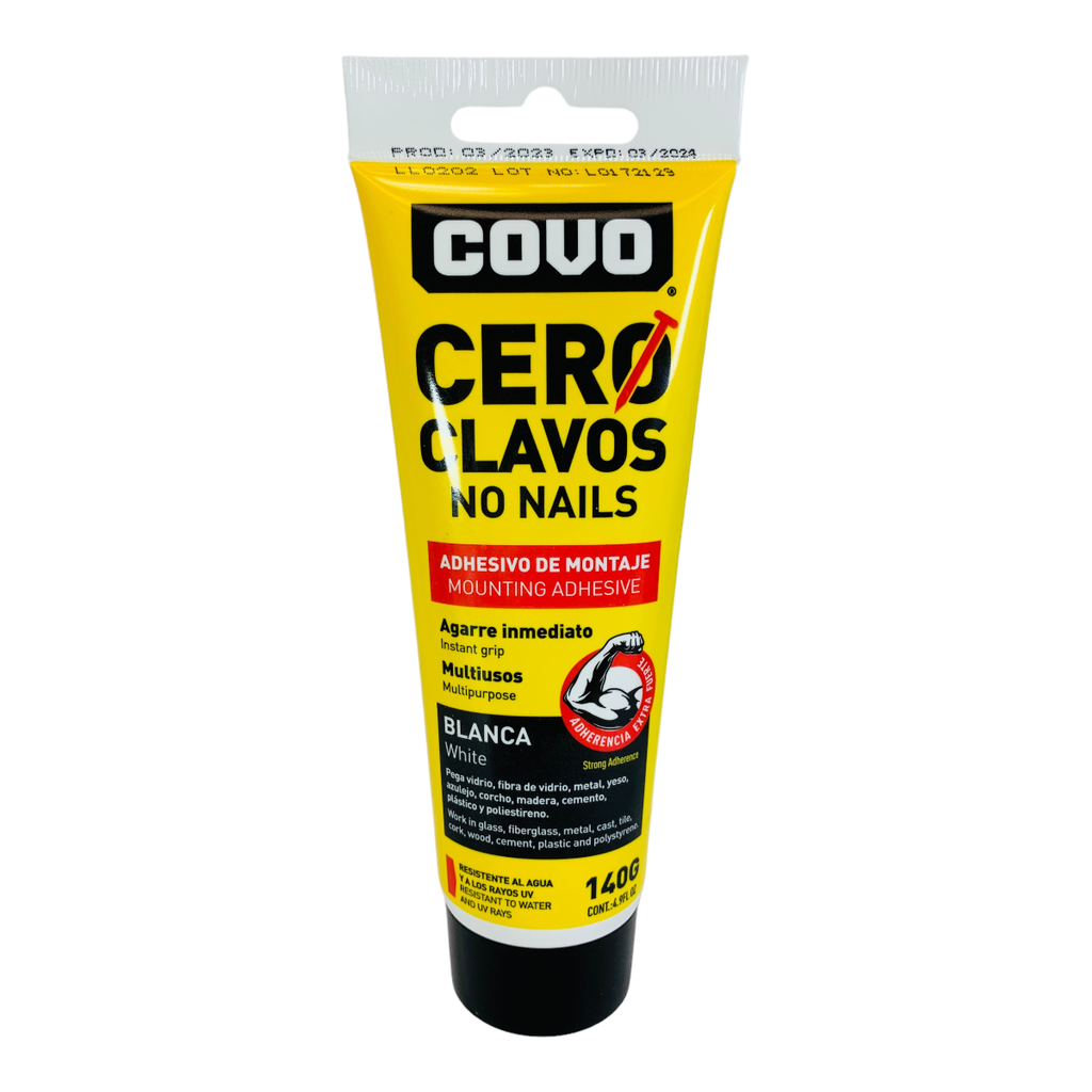 ADHESIVO DE MONTAJE CERO CLAVOS COVO