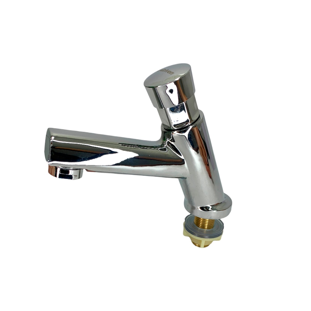 LLAVE TEMPORIZADORA PARA LAVABO TIPO PUSH CROMADO GRIVEN