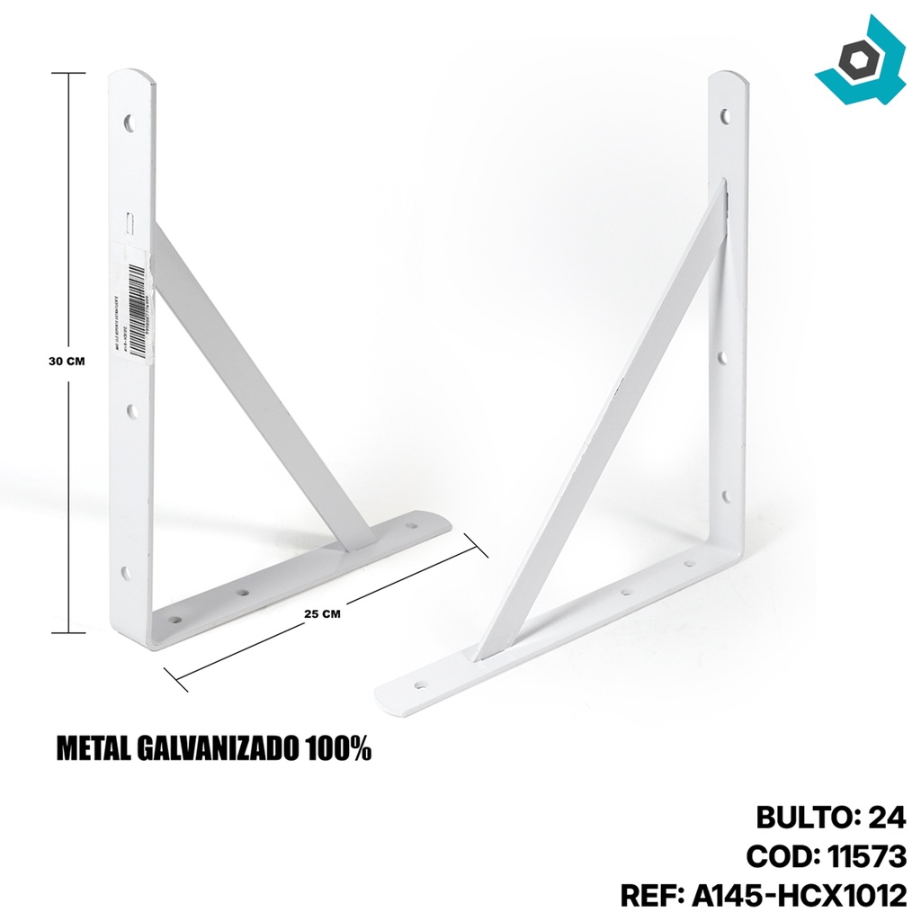 ANGULO SOPORTE EXTRA GRUESO 30X25 CM