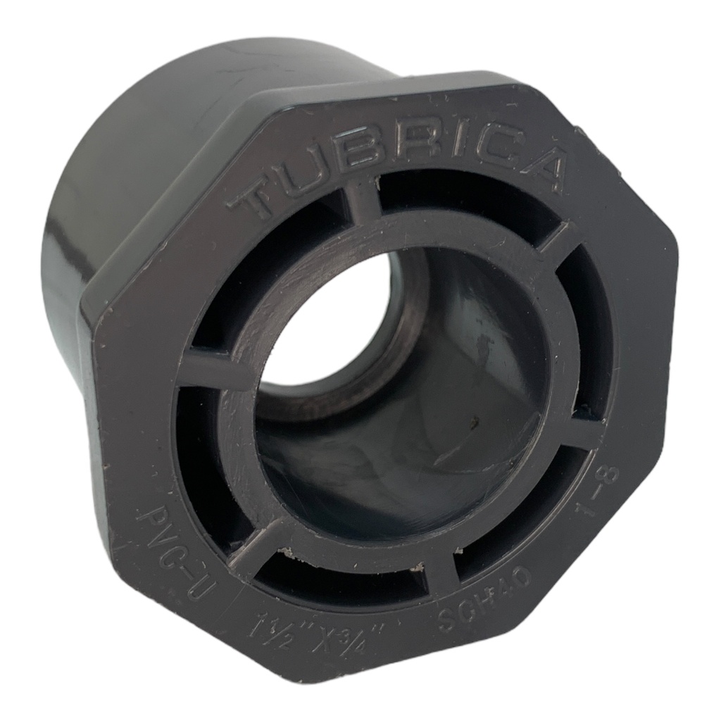 BUJE REDU PVC PRES 1 1/2" X 3/4" EXC TUBRICA