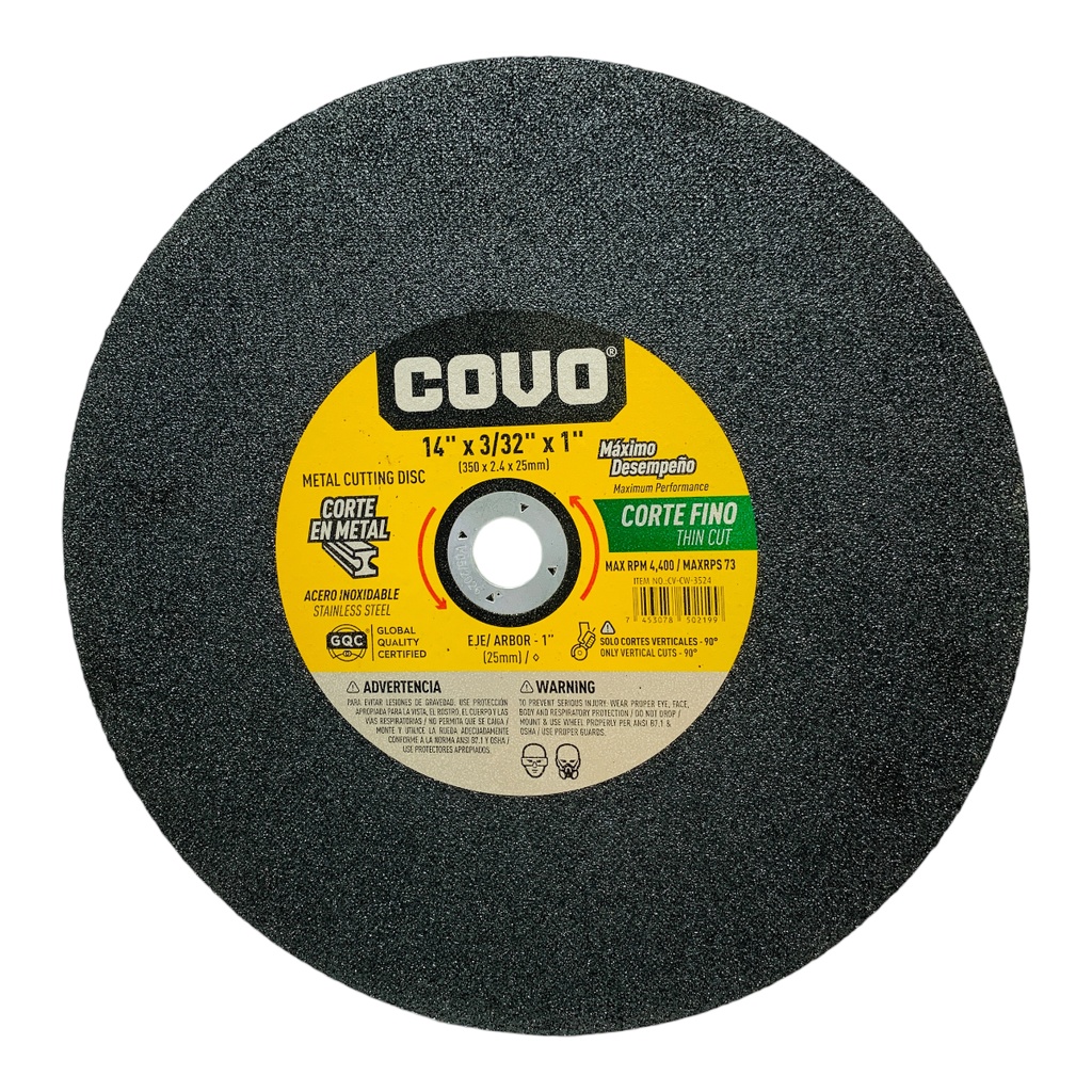 DISCO FINO 14" DE CORTE COVO