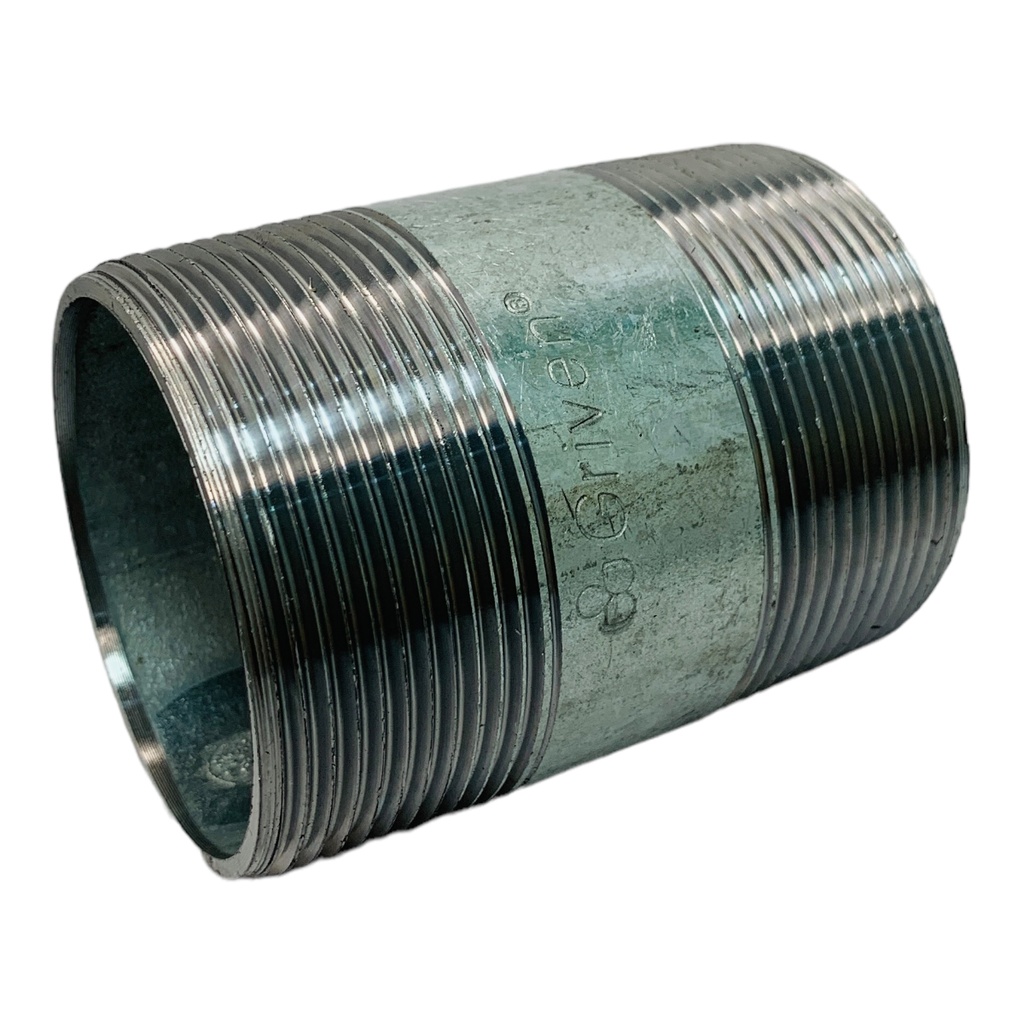 NIPLE 2" X 3" DE LARGO DE ACERO GALVANIZADO GRIVEN