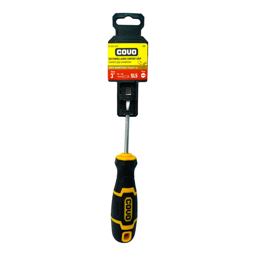 DESTORNILLADOR DE PALETA CONFORT GRIP 3" X SL5 COVO