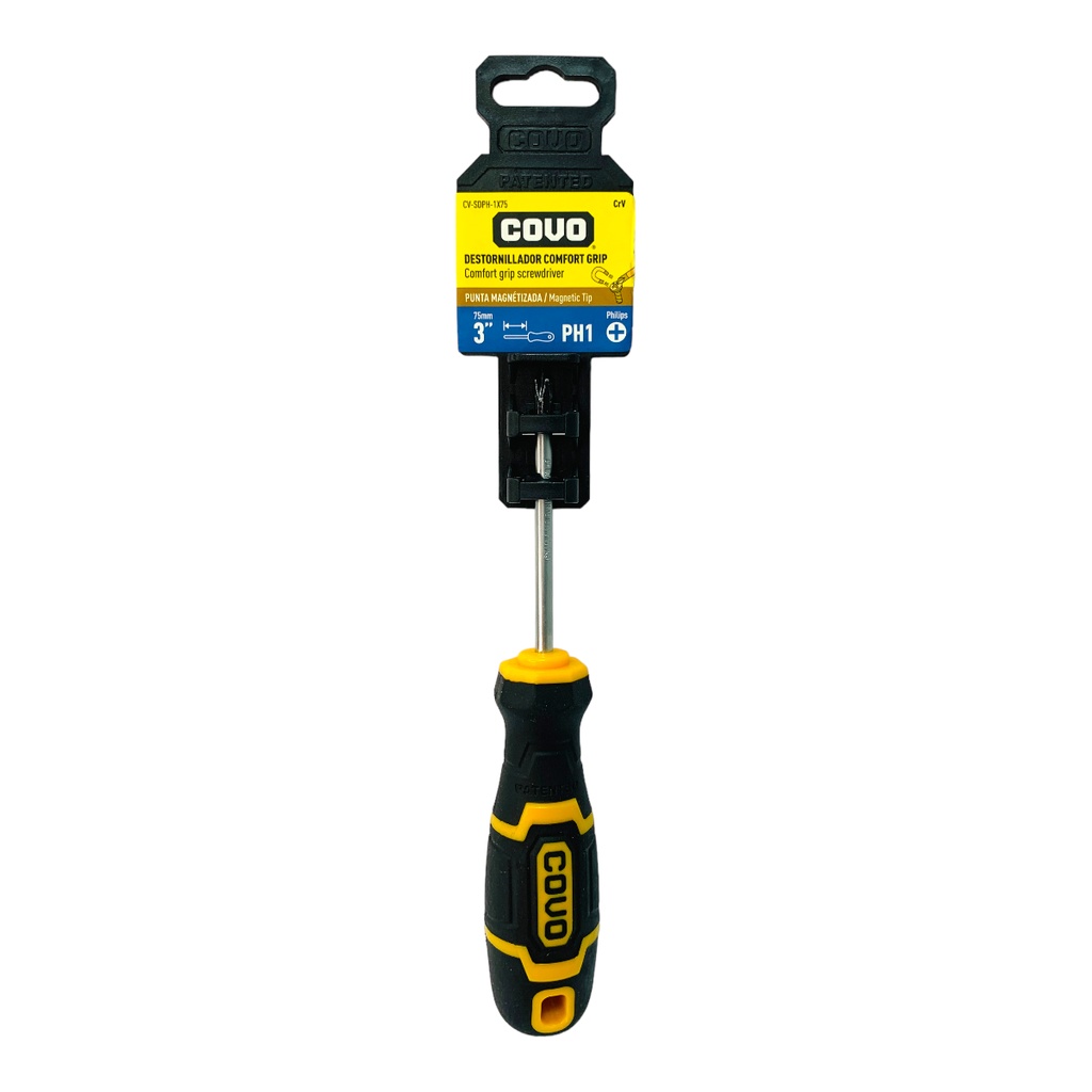DESTORNILLADOR DE ESTRIA CONFORT GRIP 3" X PH1 COVO