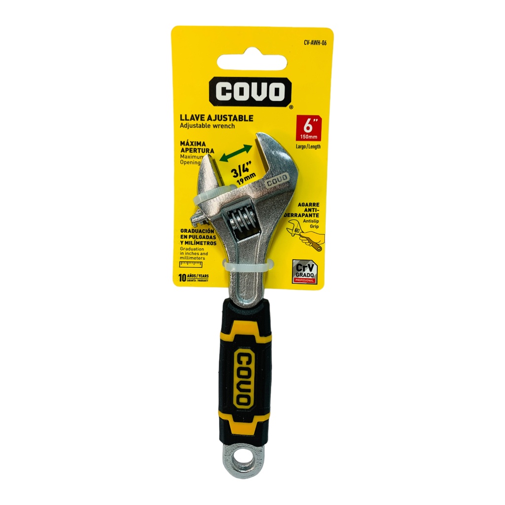 LLAVE AJUSTABLE 6" PROFESIONAL COVO