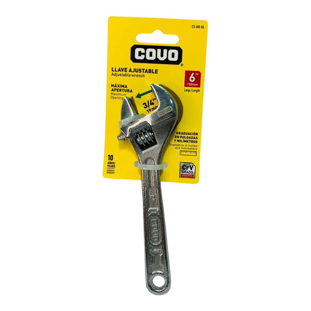 LLAVE AJUSTABLE 6" PROFESIONAL COVO