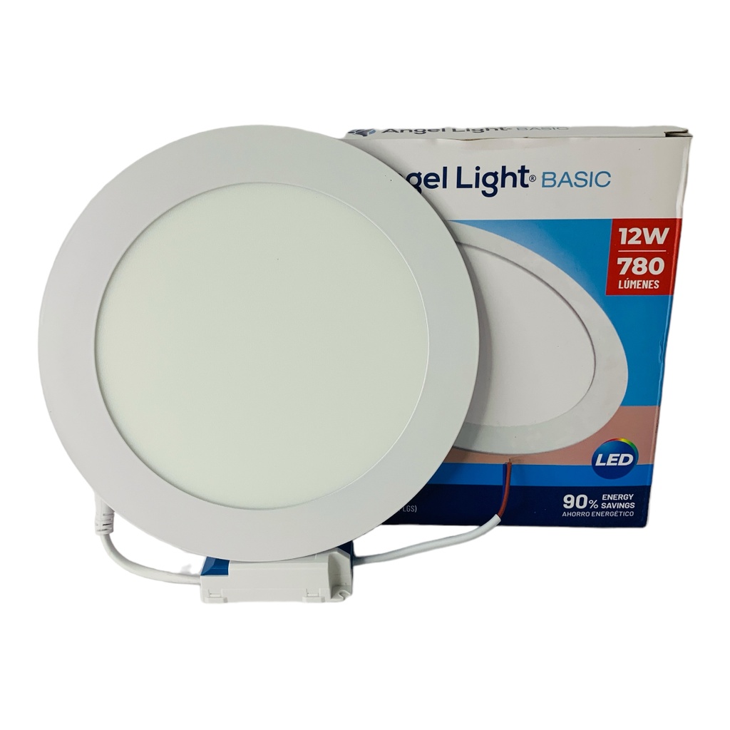LAMPARA  LED PARA EMPOTRAR REDONDA 12W 6400K ANGEL LIGHT BASIC