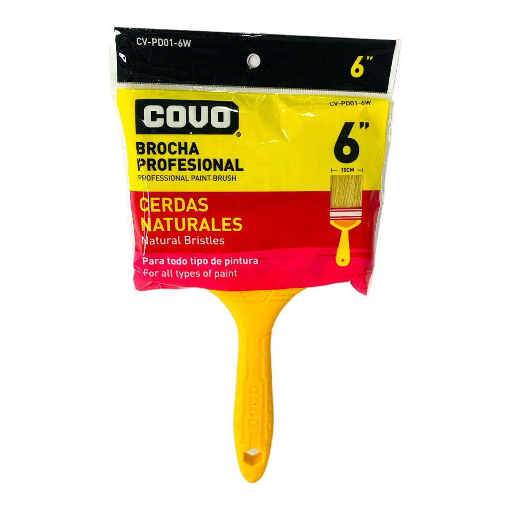BROCHA 6" CERDAS BLANCAS COVO