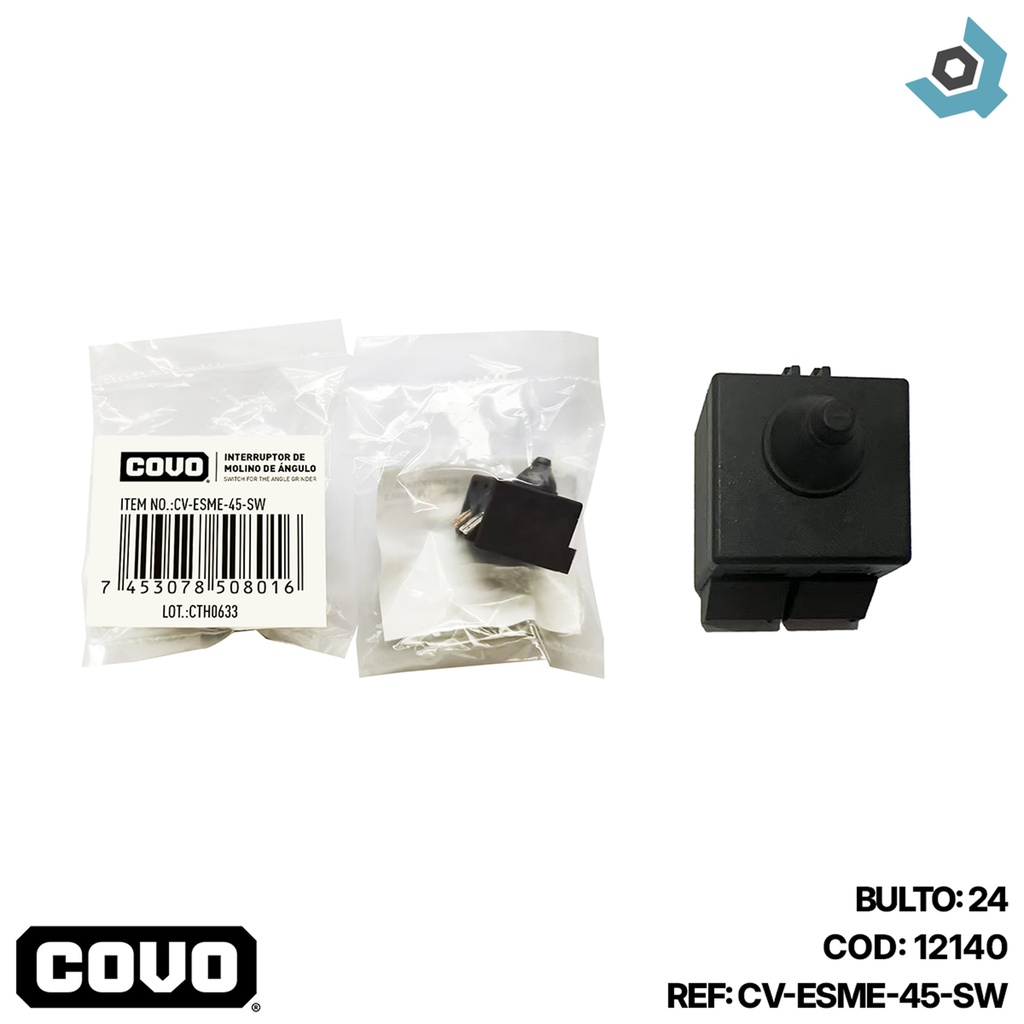 INTERRUPTOR DE ESMERIL 4 1/2" COVO
