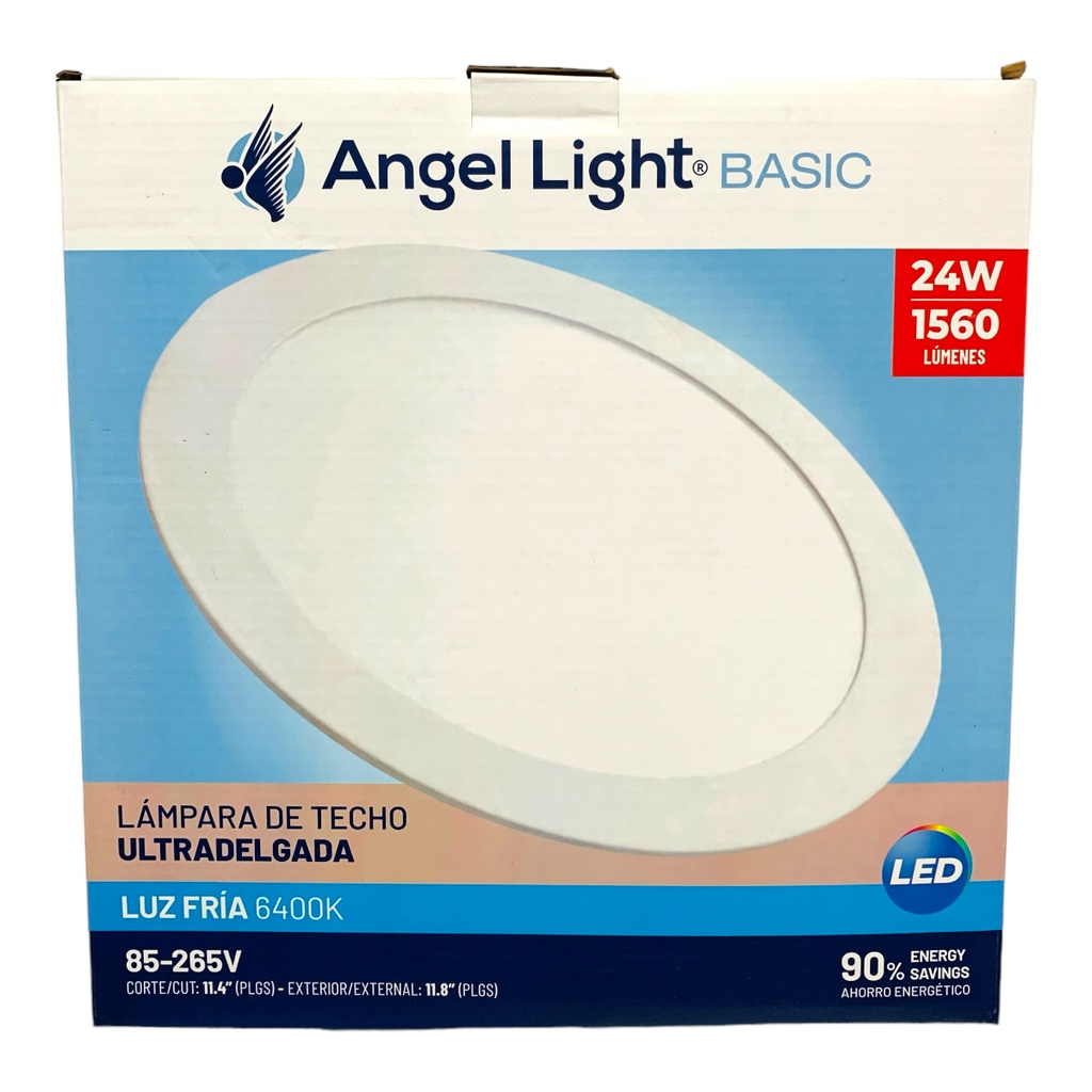 LAMPARA LED PARA EMPOTRAR REDONDA 24W 6400K ANGEL LIGHT BASIC