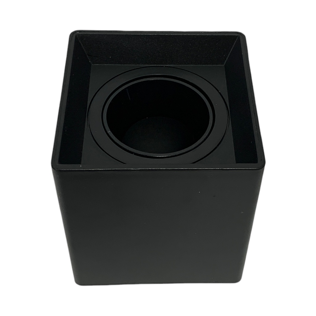 LAMPARA SPOT CUADRADA SUPERFICIAL GU10 10.5CM NEGRO ANGEL LIGHT