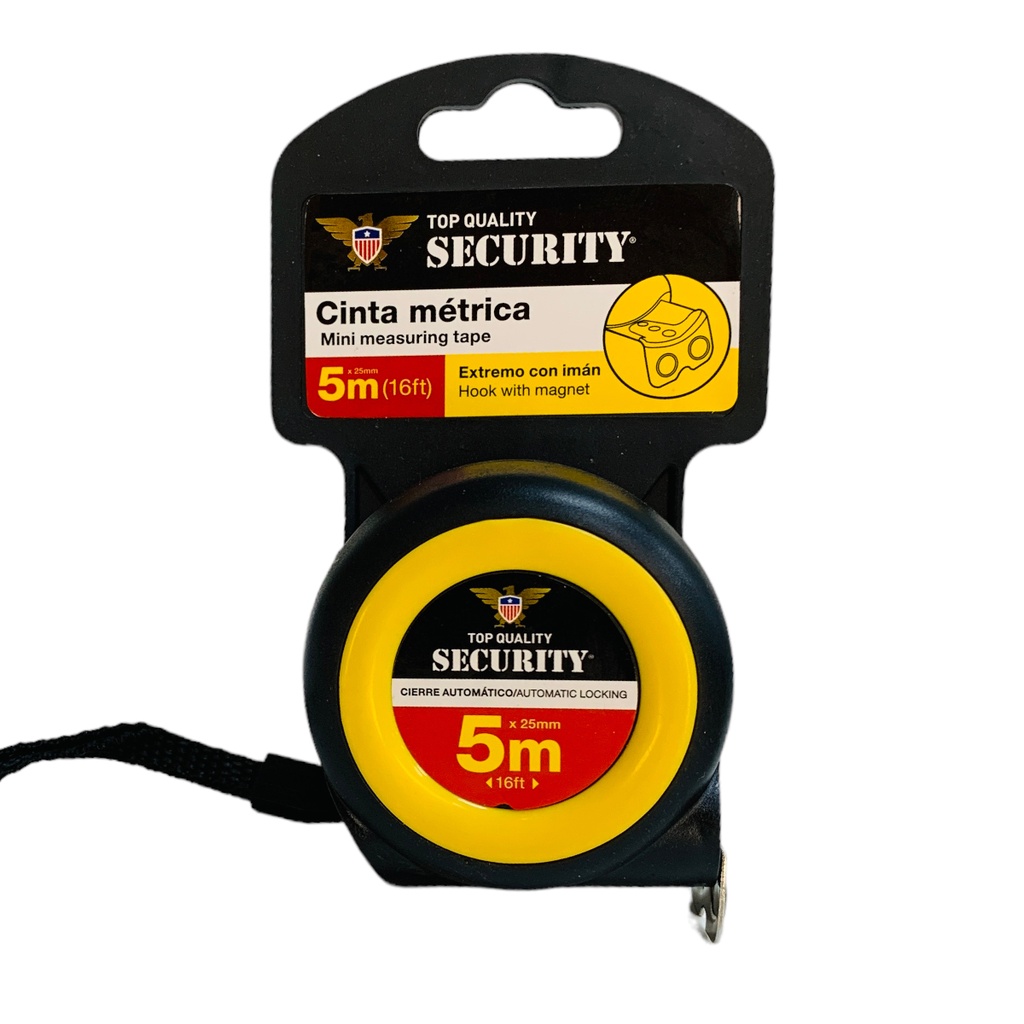 CINTA METRICA 5 METROS SECURITY