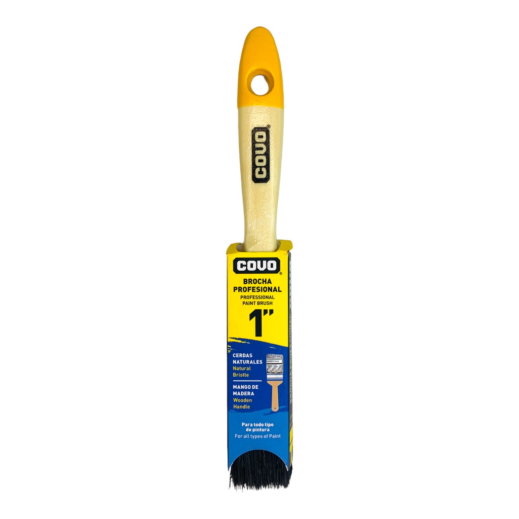 BROCHA PROFESIONAL 1" NEGRO COVO