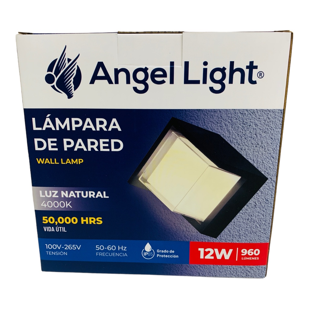 LAMPARA DE PARED CUADRADA 12W 4000K ANGEL LIGHT