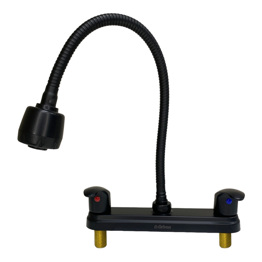 GRIFERIA PARA FREGADERO CUELLO FLEXIBLE NEGRO MATE GRIVEN