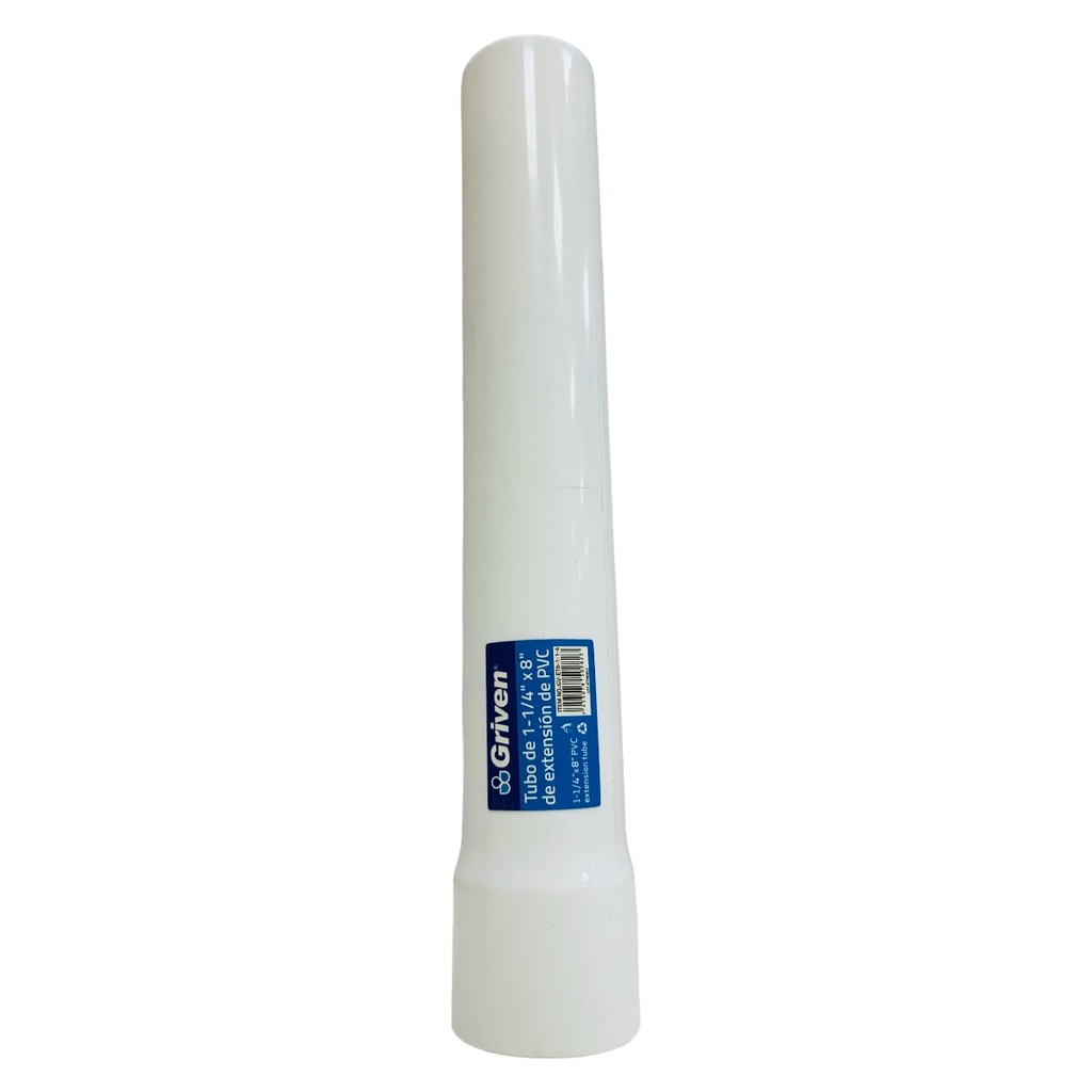 TUBO DE EXTENSION PVC 1 1/4" X 8" GRIVEN
