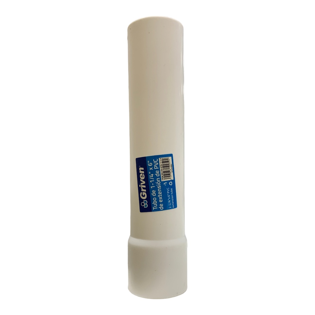 TUBO DE EXTENSION PVC 1 1/4" X 6" GRIVEN