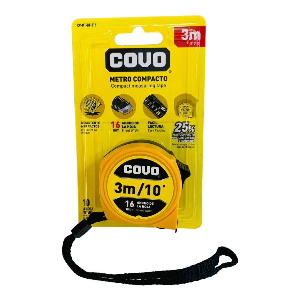 CINTA METRICA 3M COMPACTA COVO