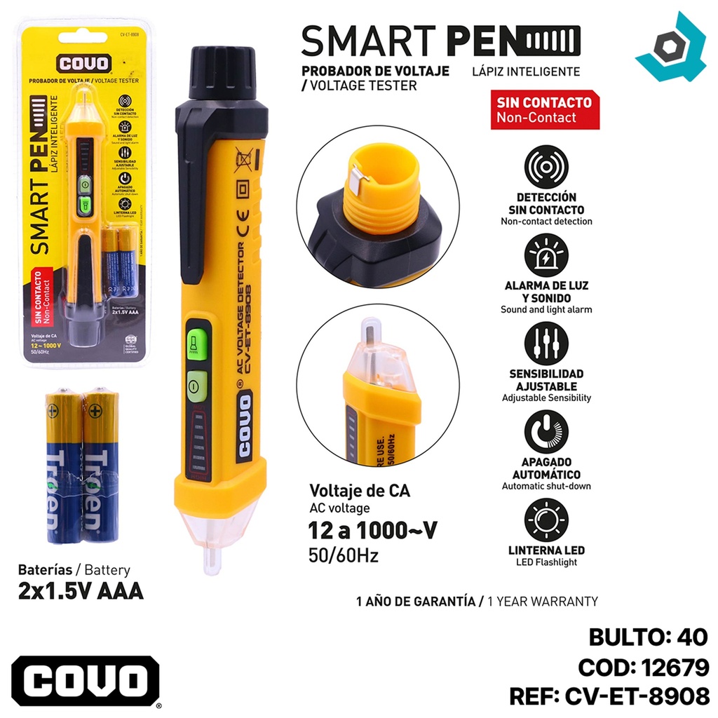 PROBADOR DE VOLTAJE SMART COVO