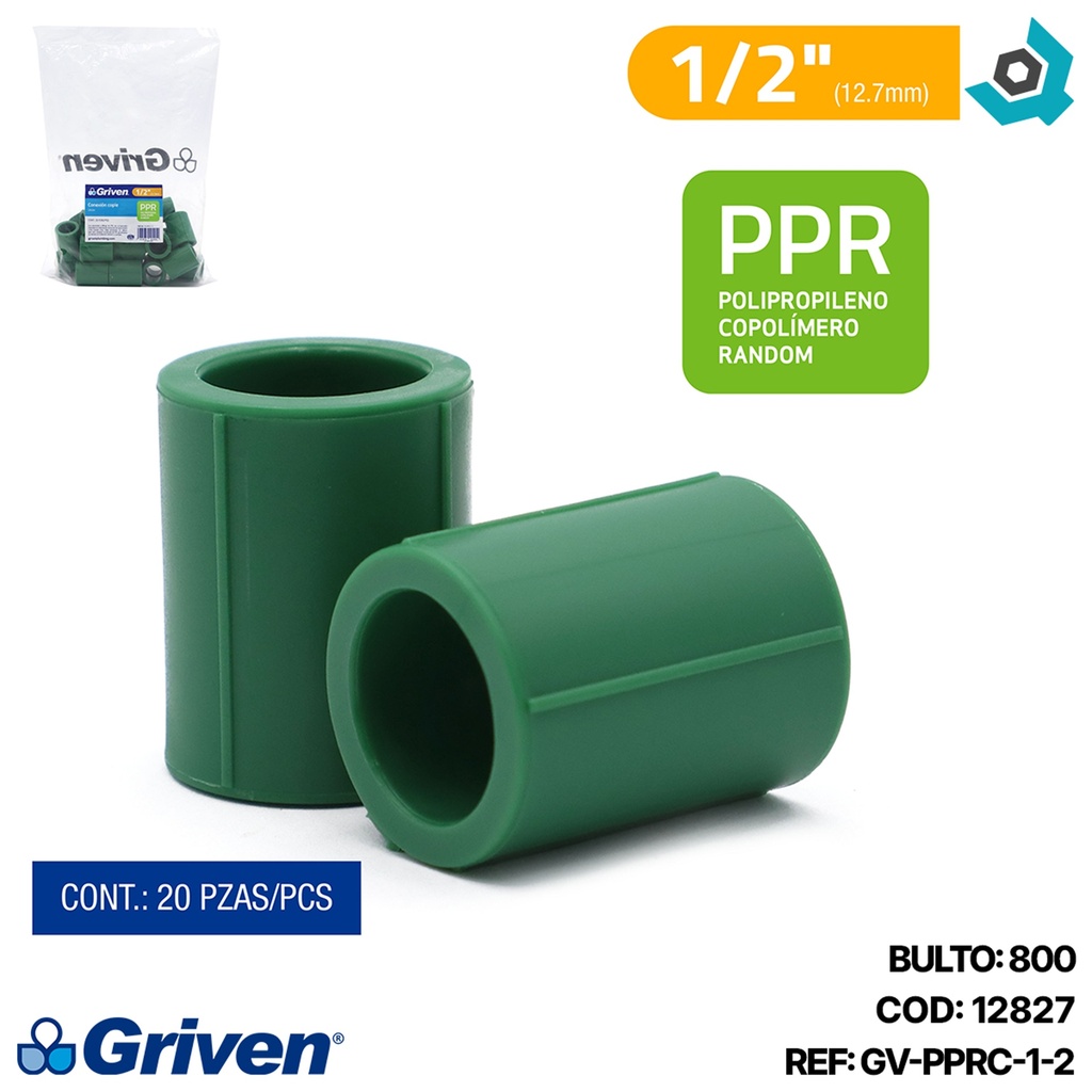 UNION PPR 1/2" CXC GRIVEN