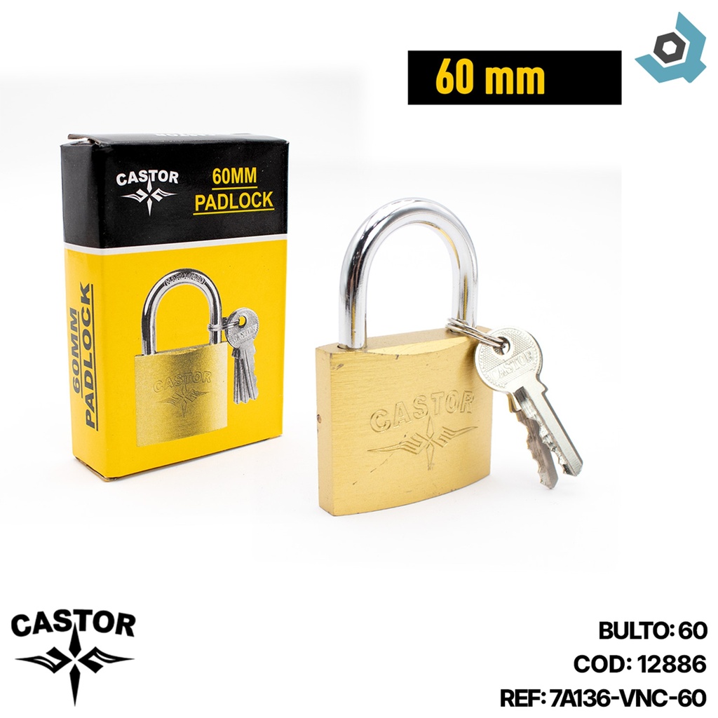 CANDADO 60MM CASTOR