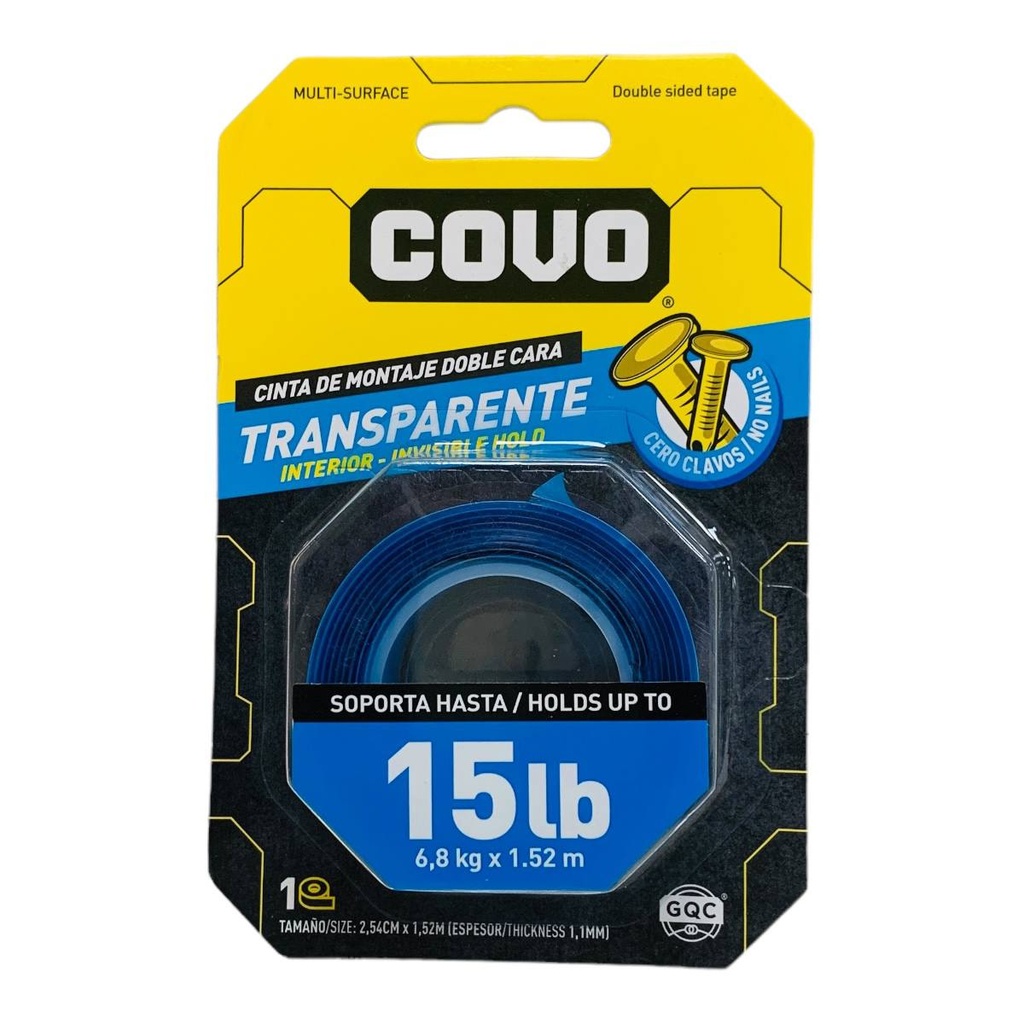 CINTA DOBLE FAZ 15LB COVO