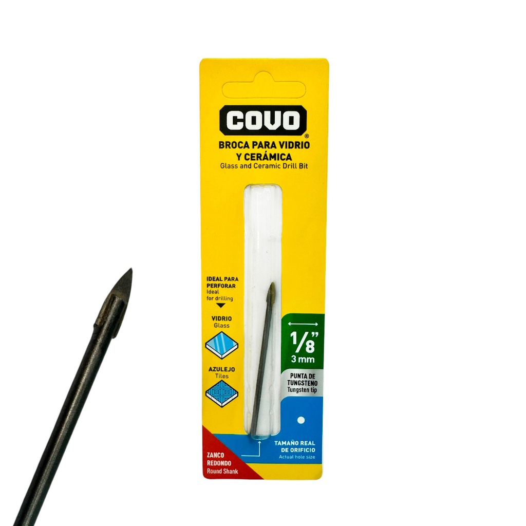 MECHA PARA VIDRIO 1/8" COVO