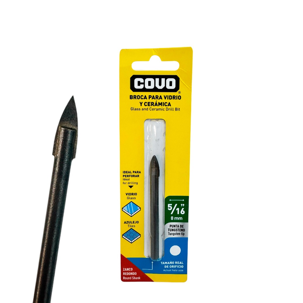 MECHA PARA VIDRIO 5/16" COVO