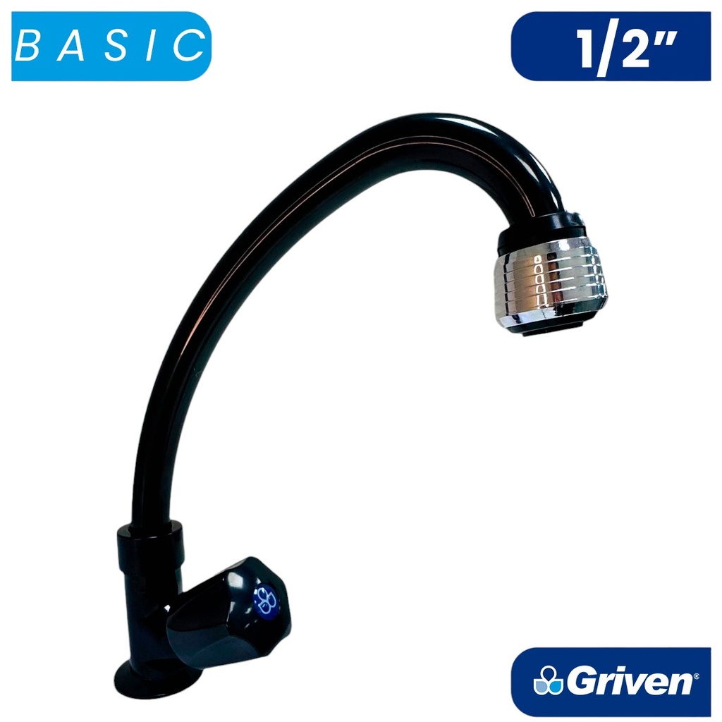 GRIFERIA PARA FREGADERO INDIVIDUAL ABS NEGRO GRIVEN BASIC