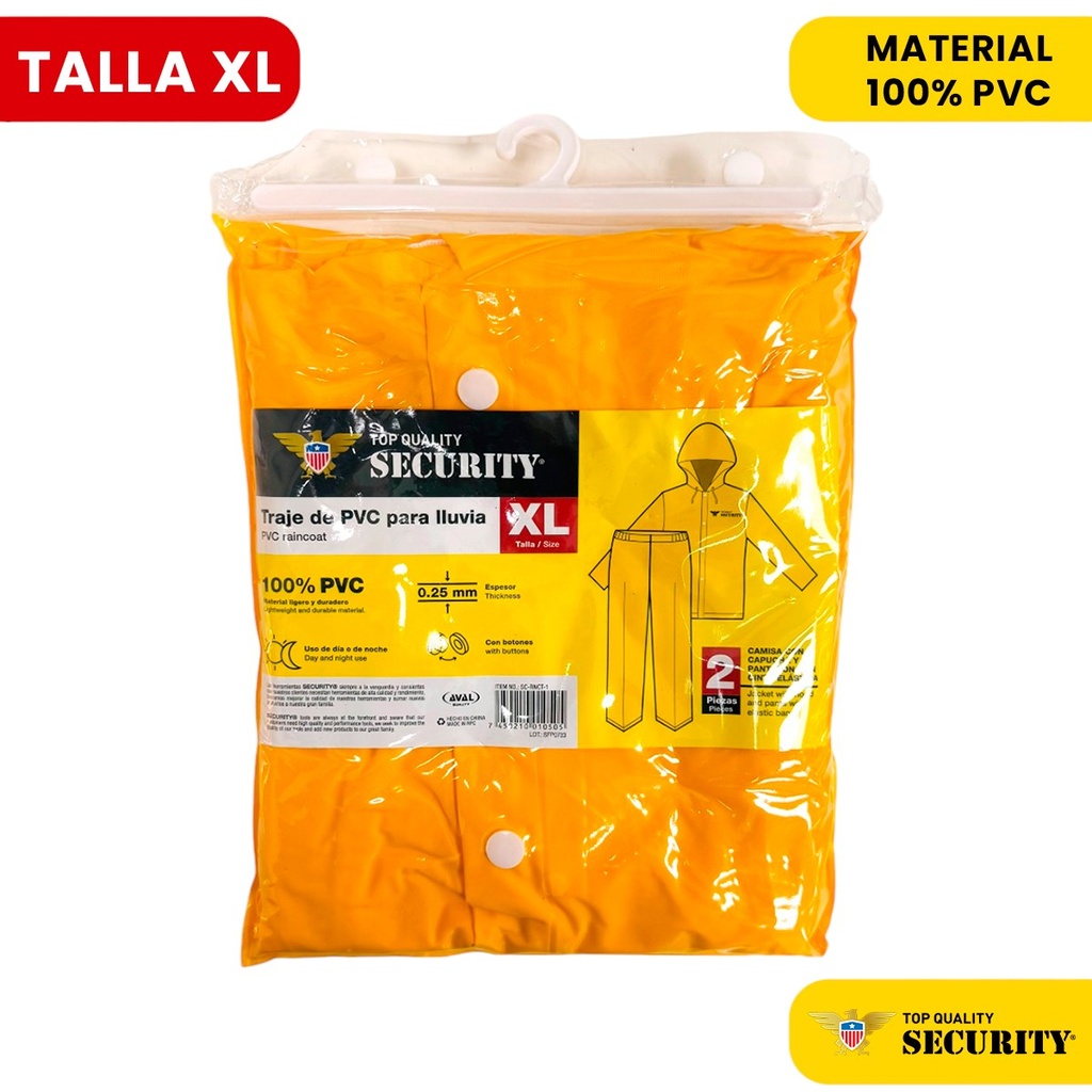 TRAJE IMPERMEABLE XL SECURITY