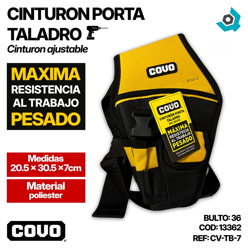 CINTURON PORTA TALADRO COVO