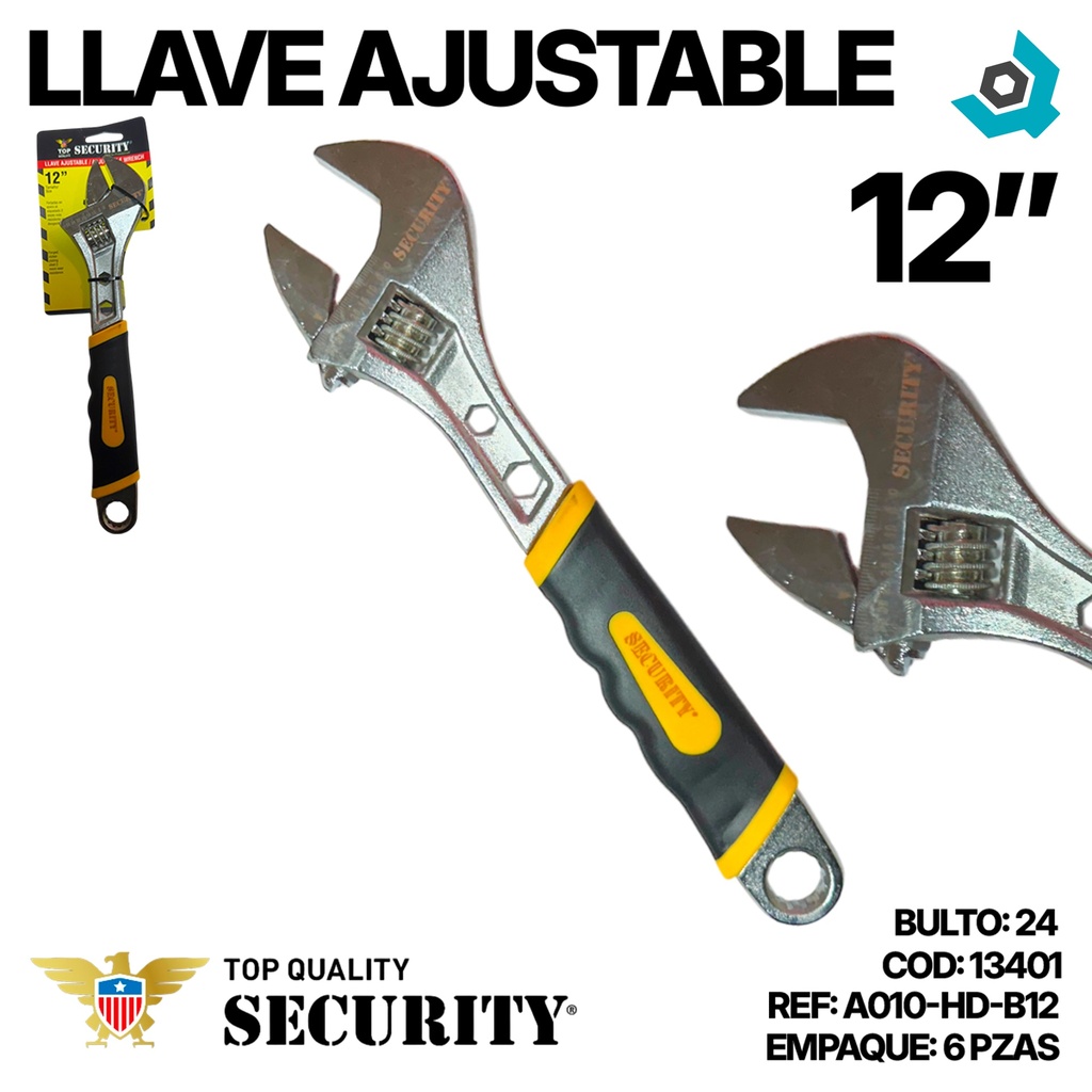 LLAVE AJUSTABLE 12" SECURITY